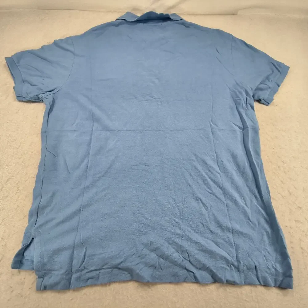 Polo by Ralph Lauren Custom Fit Collared Polo Shirt Mens Size XL Blue Yellow